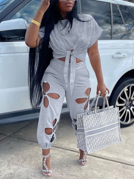 women's plus size pants lw cut out bandage design set elegant suit 2 piece women short sleeve hollow ladies sets 230804, Black
women's plus size pants lw cut out bandage design set elegant suit 2 piece women short sleeve hollow ladies sets 230804, Black