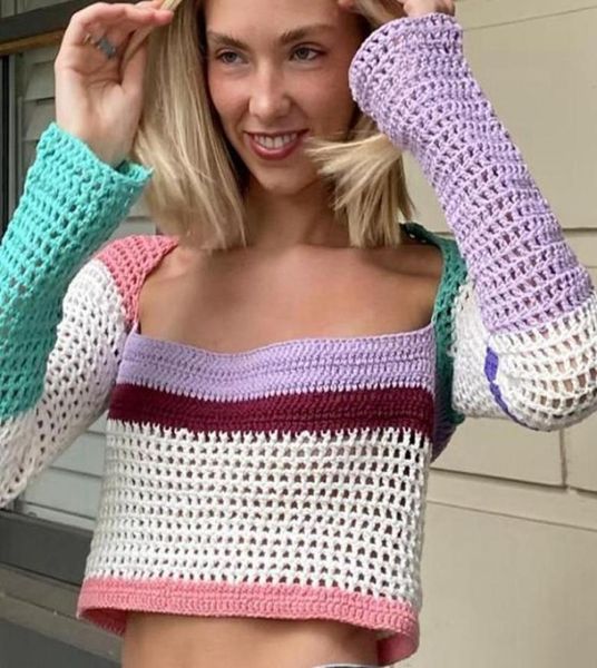 women039s tshirt autumn knitted patchwork hollow out long sleeve crop y2k aesthetic vintage women tees female spring 5931477, White
women039s tshirt autumn knitted patchwork hollow out long sleeve crop y2k aesthetic vintage women tees female spring 5931477, White