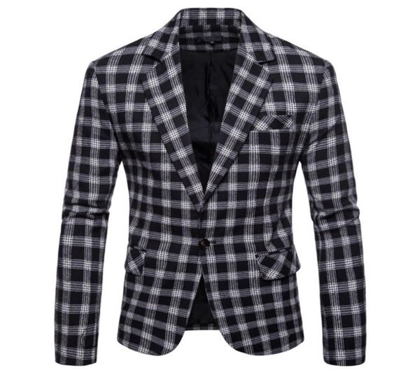 men039s suits blazers fashion plaid blazer men slim fit single button clothing jackets casual office masculino4606453, White;black
men039s suits blazers fashion plaid blazer men slim fit single button clothing jackets casual office masculino4606453, White;black