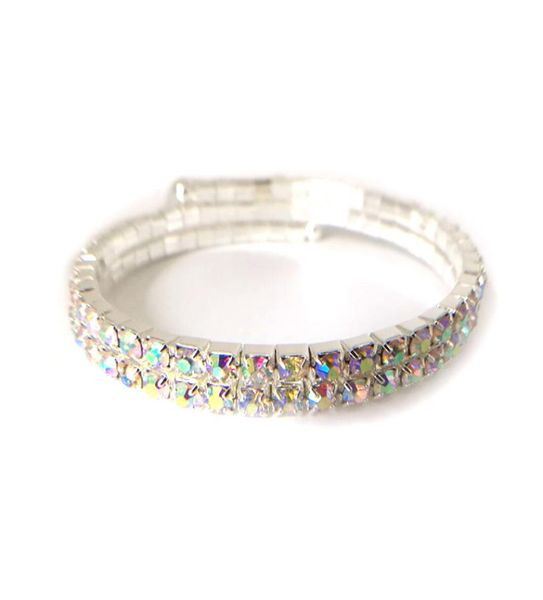 2 row wedding bridal spiral rhinestone crystal stretch bracelets bangle silver plated and gold plated jewelry accessories for wome5535283, Black
2 row wedding bridal spiral rhinestone crystal stretch bracelets bangle silver plated and gold plated jewelry accessories for wome5535283, Black