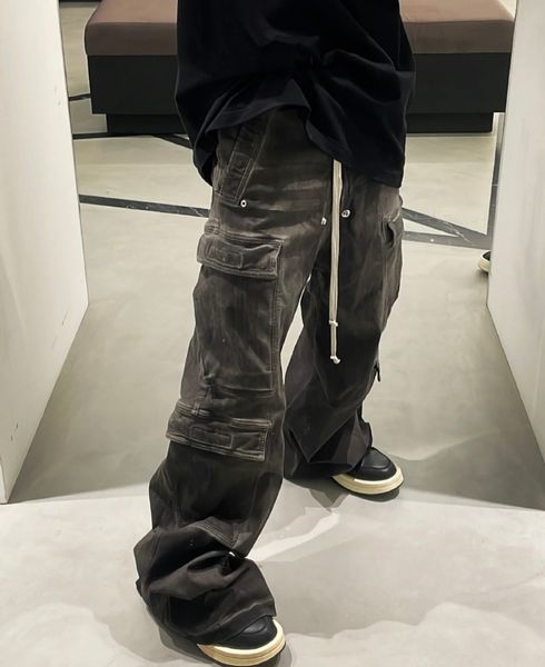 men s jeans ro flare denim washed grey gradient multi pocket crane pants straight casual drawstring loose 230804, Blue
men s jeans ro flare denim washed grey gradient multi pocket crane pants straight casual drawstring loose 230804, Blue