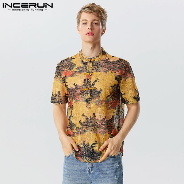 men's casual shirts fashion style incerun button print male personality allmatch short sleeve lapel blouse s5xl 2023 230804, White;black
men's casual shirts fashion style incerun button print male personality allmatch short sleeve lapel blouse s5xl 2023 230804, White;black
