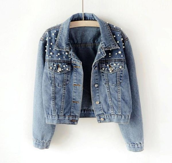women039s jackets 2021 autumn pearl beading crop denim women casual jeans bomber jacket long sleeve coat plus size outwear ed3469061, Black;brown
women039s jackets 2021 autumn pearl beading crop denim women casual jeans bomber jacket long sleeve coat plus size outwear ed3469061, Black;brown