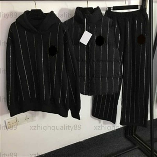 fall women tracksuit designer jacket sweatpants sweatshirt three piece set diamond striped cotton vest padded hoodie casual pants designers, Gray
fall women tracksuit designer jacket sweatpants sweatshirt three piece set diamond striped cotton vest padded hoodie casual pants designers, Gray