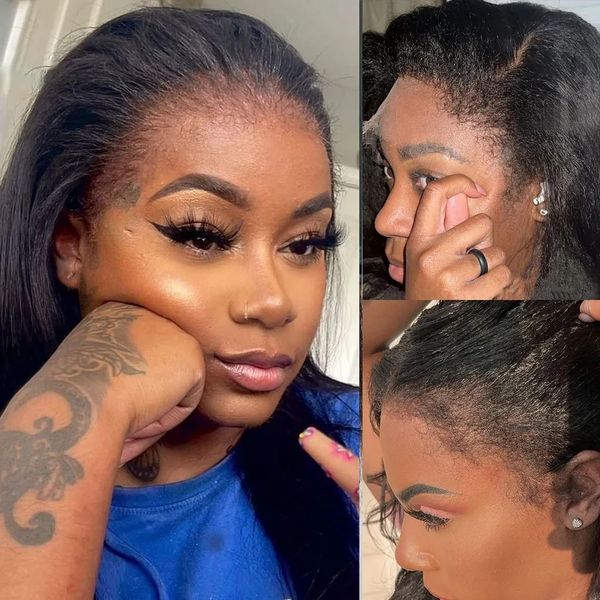 yaki kinky straight edges curly baby hair wig 360 ful transparent hd kinky hairline lace front human hair wigs for women pre plucked 12-24in, Black;brown
yaki kinky straight edges curly baby hair wig 360 ful transparent hd kinky hairline lace front human hair wigs for women pre plucked 12-24in, Black;brown