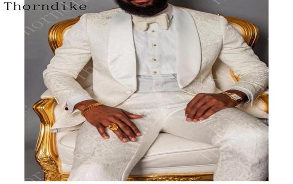 thorndike groomsmen one button groom tuxedos peaked lapel ivory jacquard men suits 2 pieces for wedding prom dinner jacketpants4492055, White;black
thorndike groomsmen one button groom tuxedos peaked lapel ivory jacquard men suits 2 pieces for wedding prom dinner jacketpants4492055, White;black