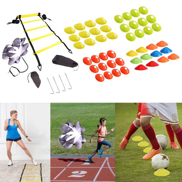 balls adjustable footwork soccer football fitness speed rungs agility ladder training equipment kit with resistance parachute disc 230803
balls adjustable footwork soccer football fitness speed rungs agility ladder training equipment kit with resistance parachute disc 230803