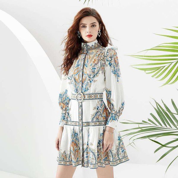 spring and autumn womens style long sleeves court standing collar lantern print mini dress, Black;gray
spring and autumn womens style long sleeves court standing collar lantern print mini dress, Black;gray