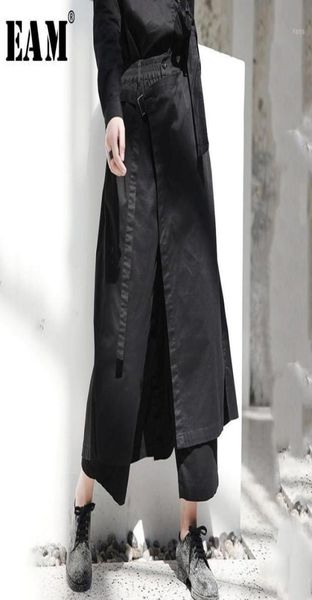 women039s pants capris 2022 spring high elastic waist black loose vent long wide leg trousers women fashion tide ji08411102295, Black;white
women039s pants capris 2022 spring high elastic waist black loose vent long wide leg trousers women fashion tide ji08411102295, Black;white
