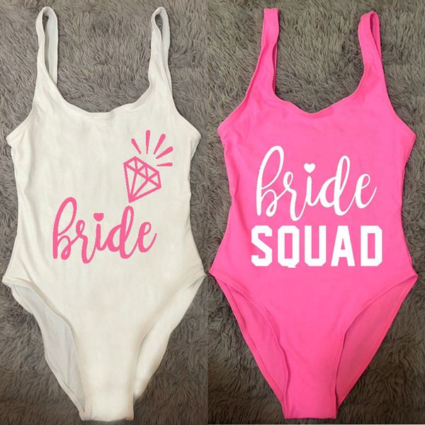 women's swimwear swimsuit high cut swimwear women bride squad print bathing suit monokini bodysuit large size wedding party pink 230803, White;black
women's swimwear swimsuit high cut swimwear women bride squad print bathing suit monokini bodysuit large size wedding party pink 230803, White;black
