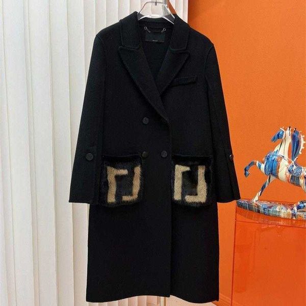 winter woolen coat women long trench coats luxury designer jacket sable embroidered pocket wool jackets womens fashion casual windbreaker or, Black
winter woolen coat women long trench coats luxury designer jacket sable embroidered pocket wool jackets womens fashion casual windbreaker or, Black