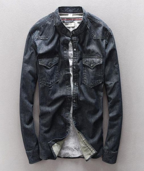 men039s casual shirts fashion 2021 arrival mandarin collar long sleeve denim shirt cowboy classic black blue clothes jeans 7537671, White;black
men039s casual shirts fashion 2021 arrival mandarin collar long sleeve denim shirt cowboy classic black blue clothes jeans 7537671, White;black