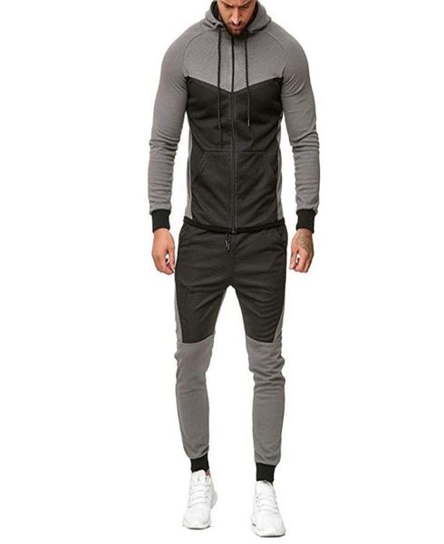 2 pcs hoodies set jogger suits men autumn tracksuit patchwork zipper print rawstring pant sets sportswear suit bluzaguahao2002662, Gray
2 pcs hoodies set jogger suits men autumn tracksuit patchwork zipper print rawstring pant sets sportswear suit bluzaguahao2002662, Gray