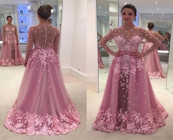 pink long sleeve prom dresses with detachable train lace applique sheer jewel neck evening gowns illusion bodice formal wear5507079832733, Black
pink long sleeve prom dresses with detachable train lace applique sheer jewel neck evening gowns illusion bodice formal wear5507079832733, Black