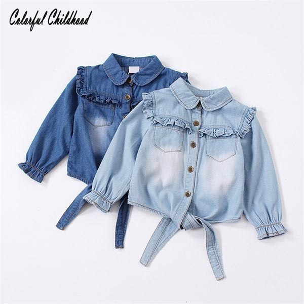 kids shirts summer shirt cotton girls clothes casual ruffles denim blouse kids toddler baby girls long sleeve children outwear spring 23080, White;black
kids shirts summer shirt cotton girls clothes casual ruffles denim blouse kids toddler baby girls long sleeve children outwear spring 23080, White;black