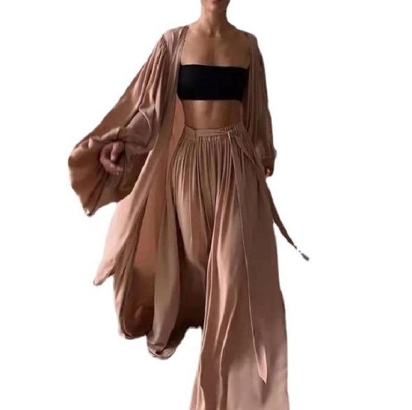 women three piece pants fashion casual wrap solid and wide leg suits elegant soft female 3 outfits9673626, White
women three piece pants fashion casual wrap solid and wide leg suits elegant soft female 3 outfits9673626, White