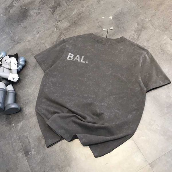 high version 23 summer fashion blcg bajia wash grey back diamond loose short sleeve t-shirt unisex, White
high version 23 summer fashion blcg bajia wash grey back diamond loose short sleeve t-shirt unisex, White