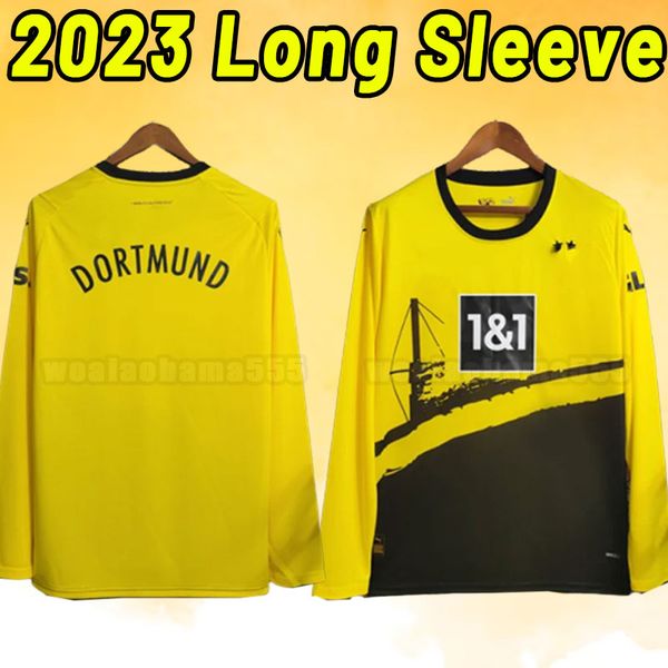long sleeve haaland reus 23 24 dortmund soccer jerseys 2023 2024 football shirts bellingham men reyna brandt emre can haller guerreiro full, Black;yellow
long sleeve haaland reus 23 24 dortmund soccer jerseys 2023 2024 football shirts bellingham men reyna brandt emre can haller guerreiro full, Black;yellow