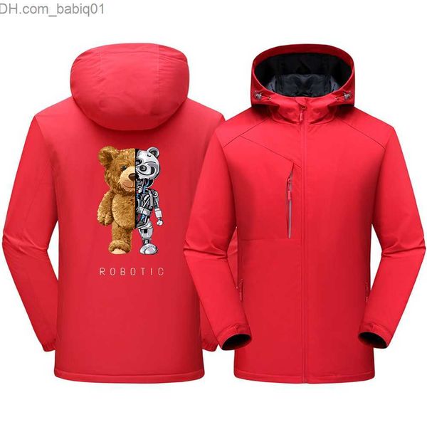 men's jackets so you are a robot bear print couple jacket climbing fleece outdoor coats sport bilayer windproof clothes thick men women, Black;brown
men's jackets so you are a robot bear print couple jacket climbing fleece outdoor coats sport bilayer windproof clothes thick men women, Black;brown