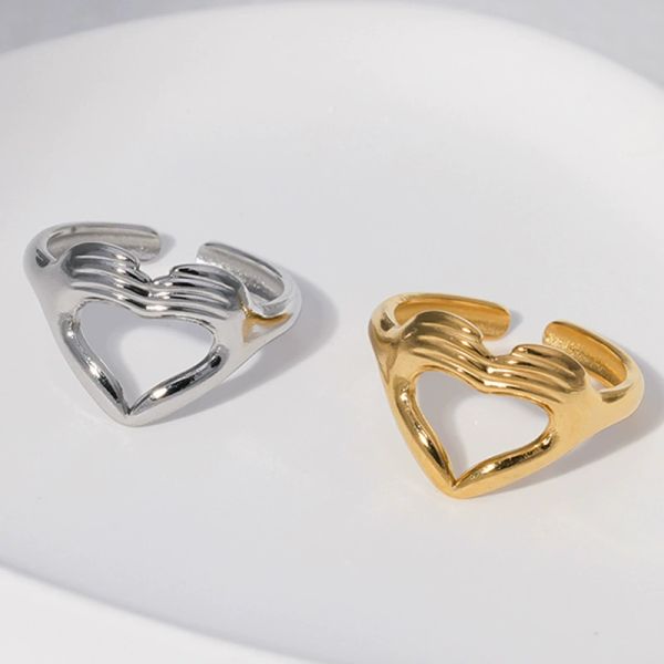 30 pieces/batch of fashionable new stainless steel adjustable heart-shaped gesture rings for women's minimalist party jewelry love cute, Golden;silver
30 pieces/batch of fashionable new stainless steel adjustable heart-shaped gesture rings for women's minimalist party jewelry love cute, Golden;silver