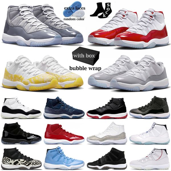 with box 11 basketball shoes for men women jumpman 11s sneakers cherry cool grey cement space jam yellow snakeskin midnight navy mens womnes, Black
with box 11 basketball shoes for men women jumpman 11s sneakers cherry cool grey cement space jam yellow snakeskin midnight navy mens womnes, Black