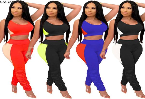 cmyaya sport patchwork women two piece set mini tank stacked leggings jogger sweatpants suit tracksuit matching set outfit x4329461, Gray
cmyaya sport patchwork women two piece set mini tank stacked leggings jogger sweatpants suit tracksuit matching set outfit x4329461, Gray