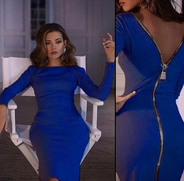casual dresses fashion black long sleeve party women clothing back full zipper robe femme pencil tight dress, Black;gray
casual dresses fashion black long sleeve party women clothing back full zipper robe femme pencil tight dress, Black;gray