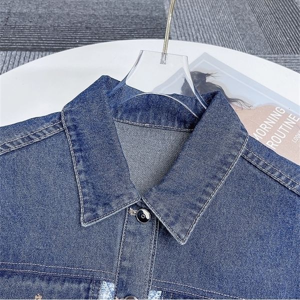 women's jackets m style fashion knitted coat full sleeves denim patchwork outwear clothing 230802, Black;brown
women's jackets m style fashion knitted coat full sleeves denim patchwork outwear clothing 230802, Black;brown