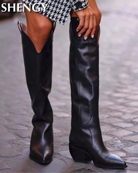 boots black western boots women wedge heels knee high boots fashion pointed toe shoes winter slip on cowgirl boots botas mujer 230803
boots black western boots women wedge heels knee high boots fashion pointed toe shoes winter slip on cowgirl boots botas mujer 230803