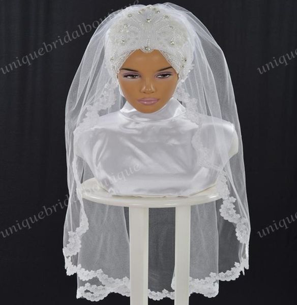 muslim wedding veils with pearls and lace appliques real model pictures ready to wear bridal hijab elbow length hazir gelin turban5517415, Black
muslim wedding veils with pearls and lace appliques real model pictures ready to wear bridal hijab elbow length hazir gelin turban5517415, Black