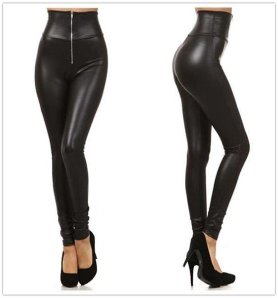 high waist pu leather leggings women front zipper slim pencil legging fashion punk pant1389869, Black
high waist pu leather leggings women front zipper slim pencil legging fashion punk pant1389869, Black
