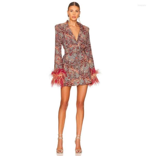 women039s suits flower printed blazer dress autumn winter plunge v neck long feather sleeves fashion jacket with belt stylish w3584190, White;black
women039s suits flower printed blazer dress autumn winter plunge v neck long feather sleeves fashion jacket with belt stylish w3584190, White;black