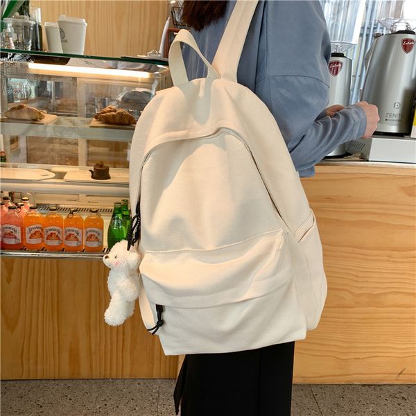 school bag's canvas backpack schoolbag for teenage girls knapsack student backpacks solid color multipocket travel book bag 230804
school bag's canvas backpack schoolbag for teenage girls knapsack student backpacks solid color multipocket travel book bag 230804