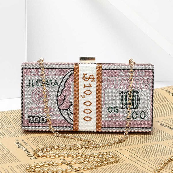 creative dollar diamond inlaid handbag dinner bag female diagonal chain party 230804
creative dollar diamond inlaid handbag dinner bag female diagonal chain party 230804