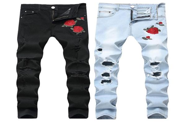 8 colors mens ripped jeans 2019 new fashion embroidery rose men jeans light blue slim fit stretch denim pencil pants 426138311
8 colors mens ripped jeans 2019 new fashion embroidery rose men jeans light blue slim fit stretch denim pencil pants 426138311