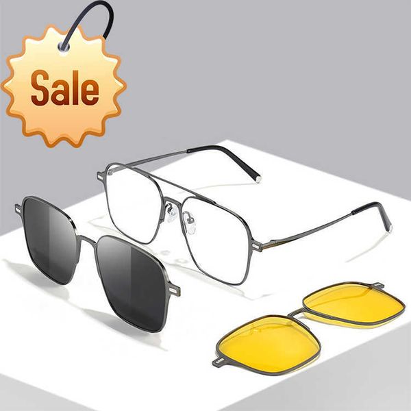 classic metal square frame magnetic clip-on sun glasses anti blue light lens cycling men polarized sunglasses, White;black
classic metal square frame magnetic clip-on sun glasses anti blue light lens cycling men polarized sunglasses, White;black