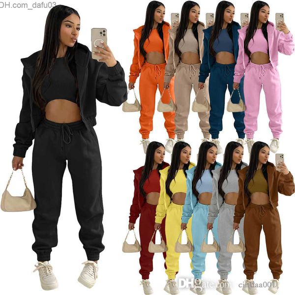 women's tracksuits womens plush sweater tracksuits solid hooded sportswear outfits designer three piece set for 2023 winter z230805, Gray
women's tracksuits womens plush sweater tracksuits solid hooded sportswear outfits designer three piece set for 2023 winter z230805, Gray