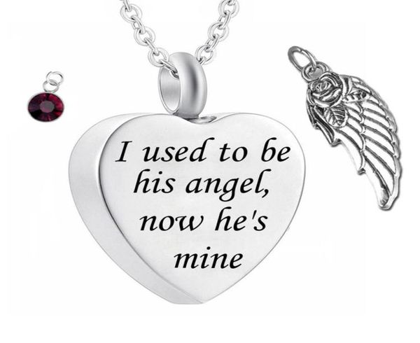 engraved i used to be his angel now he039s mine cremation jewelry initial necklace keepsake memorial urn necklace with birth4131457, Silver
engraved i used to be his angel now he039s mine cremation jewelry initial necklace keepsake memorial urn necklace with birth4131457, Silver