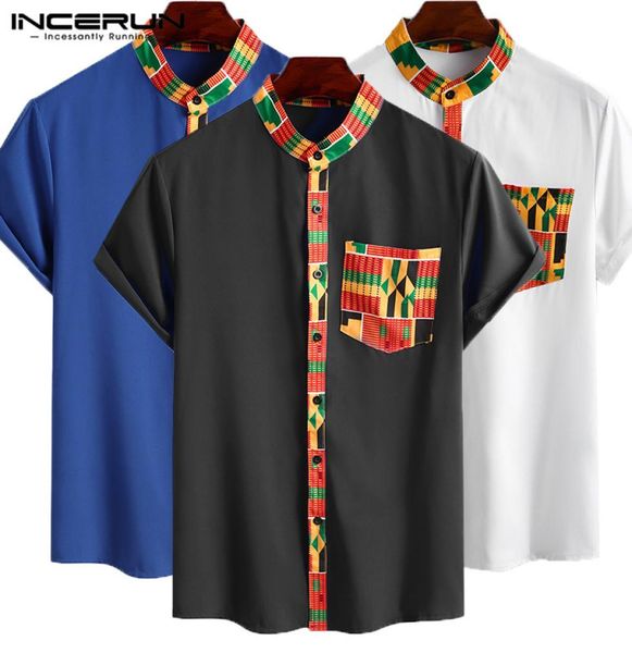2020 men shirt ethnic style printed streetwear short sleeve stand collar button men african clothes dashiki camisa incerun6249302, White;black
2020 men shirt ethnic style printed streetwear short sleeve stand collar button men african clothes dashiki camisa incerun6249302, White;black