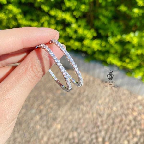 fashion jewelry new design luxury vvs diamond 925 silver moissanite hoop earrings, Golden
fashion jewelry new design luxury vvs diamond 925 silver moissanite hoop earrings, Golden