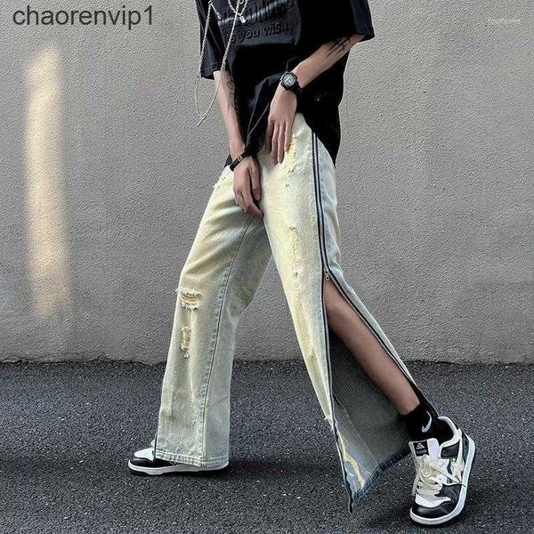 men's jeans side zip split design for mens fashion trends couples streetwear teenage straight leg denim pants boyfriend style clothingm, Blue
men's jeans side zip split design for mens fashion trends couples streetwear teenage straight leg denim pants boyfriend style clothingm, Blue