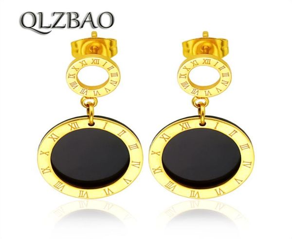 stud qlzbao roman numerals black disc earrings gold color simple temperament stainless steel for woman jewelry8899920, Golden;silver
stud qlzbao roman numerals black disc earrings gold color simple temperament stainless steel for woman jewelry8899920, Golden;silver