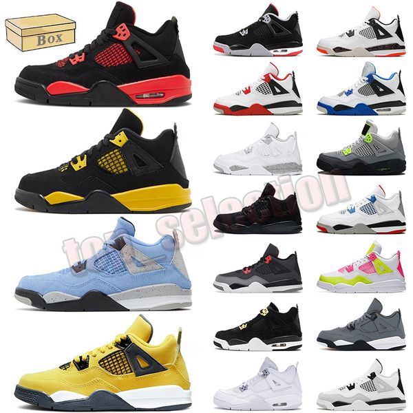 2023 kids shoes 4s jumpman 4 baskteball platform bred black cat fire red thunder university pink military black trainers children boys girls
2023 kids shoes 4s jumpman 4 baskteball platform bred black cat fire red thunder university pink military black trainers children boys girls