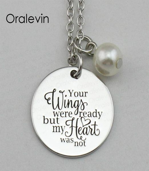 your wings were ready but my heart was not inspirational hand stamped engraved pendant necklace gift jewelry 18inch 22mm 10pcs lot3626368, Silver
your wings were ready but my heart was not inspirational hand stamped engraved pendant necklace gift jewelry 18inch 22mm 10pcs lot3626368, Silver