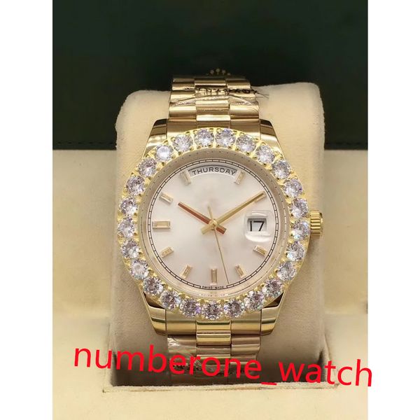 big diamond luxury mens day-date presidential 43mm yellow gold diamonds movement automatic watch men's wristwatch waterproof with box p, Slivery;brown
big diamond luxury mens day-date presidential 43mm yellow gold diamonds movement automatic watch men's wristwatch waterproof with box p, Slivery;brown