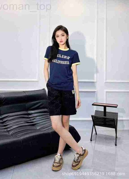 women's t-shirt designer ce home 23 summer new flocking letter contrast t simple casual round neck short sleeve u9is, White
women's t-shirt designer ce home 23 summer new flocking letter contrast t simple casual round neck short sleeve u9is, White