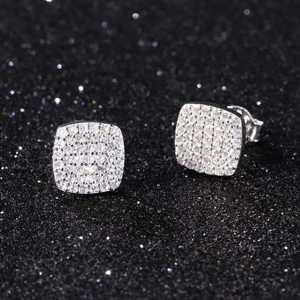 hip hop square style earrings jewelry 925 sterling silver with gra round moissanite stud earrings for mans women
hip hop square style earrings jewelry 925 sterling silver with gra round moissanite stud earrings for mans women