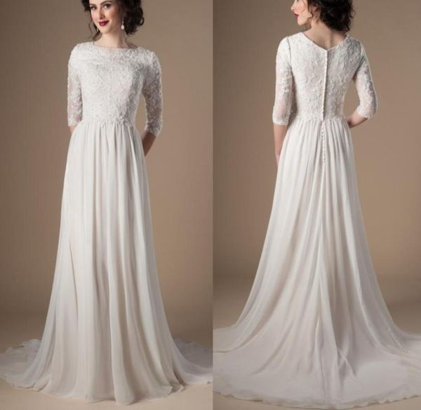 ivory champagne modest wedding dresses with 34 sleeves beaded lace aline chiffon boho informal bridal gown lds religious wedding9022942, White
ivory champagne modest wedding dresses with 34 sleeves beaded lace aline chiffon boho informal bridal gown lds religious wedding9022942, White