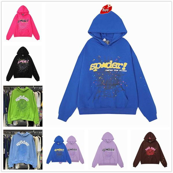 2023 pink blue sp5der 555555 hoodie mens womens angel number puff pastry printing graphic spider web sweatshirts 4ya, Black
2023 pink blue sp5der 555555 hoodie mens womens angel number puff pastry printing graphic spider web sweatshirts 4ya, Black