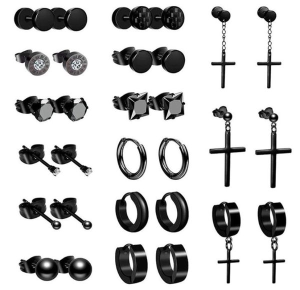 boniskiss 15 pairs 316l stainless steel earrings for men women hip hop black piercing stud earring fashion jewelry gift2675210, Golden;silver
boniskiss 15 pairs 316l stainless steel earrings for men women hip hop black piercing stud earring fashion jewelry gift2675210, Golden;silver